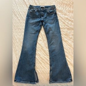 Zara Girls Flare Jeans, Blue Denim, Size 13-14